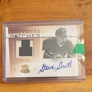 Rare Signed Patches Steve Shutt Autograph Hockey Card /50